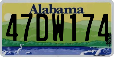 AL license plate 47DW174