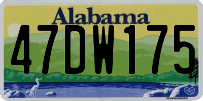 AL license plate 47DW175