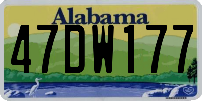AL license plate 47DW177