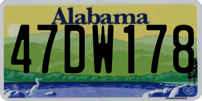 AL license plate 47DW178
