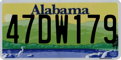 AL license plate 47DW179