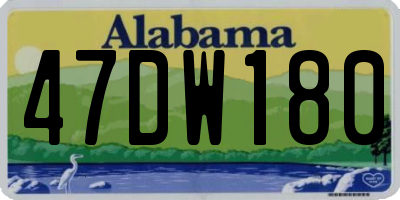AL license plate 47DW180