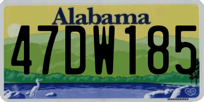 AL license plate 47DW185