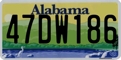 AL license plate 47DW186