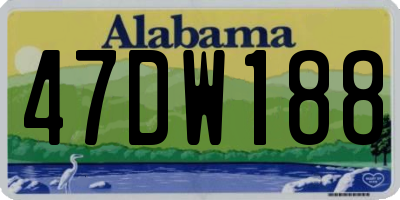 AL license plate 47DW188