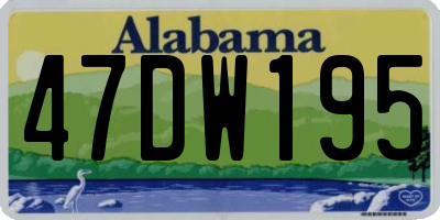 AL license plate 47DW195