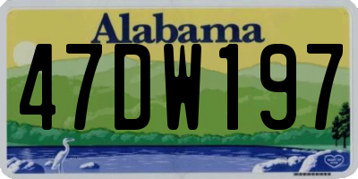 AL license plate 47DW197