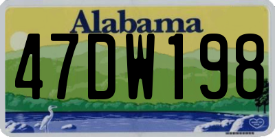 AL license plate 47DW198