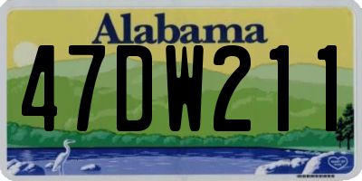 AL license plate 47DW211