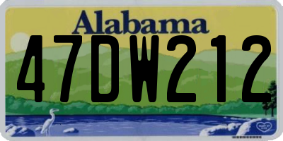 AL license plate 47DW212