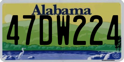 AL license plate 47DW224