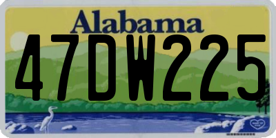 AL license plate 47DW225