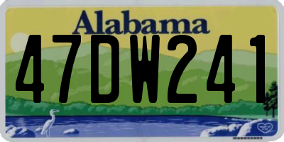 AL license plate 47DW241