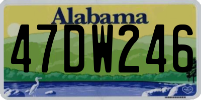 AL license plate 47DW246