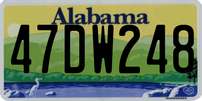 AL license plate 47DW248