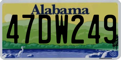 AL license plate 47DW249