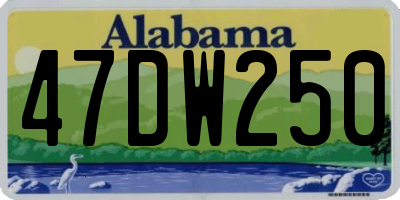 AL license plate 47DW250