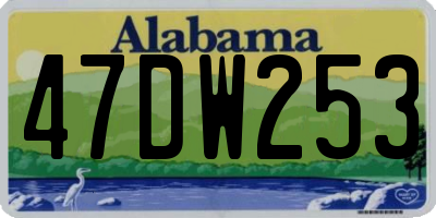 AL license plate 47DW253