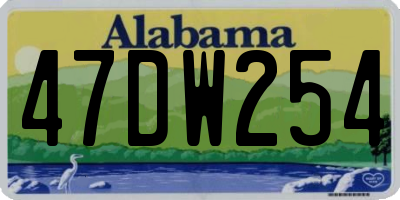 AL license plate 47DW254