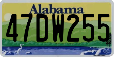 AL license plate 47DW255