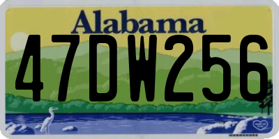 AL license plate 47DW256