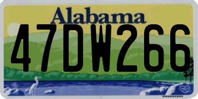 AL license plate 47DW266