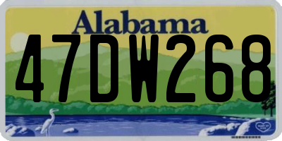 AL license plate 47DW268