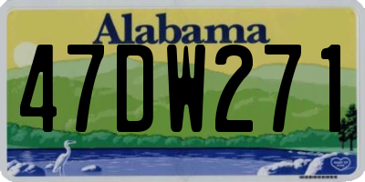 AL license plate 47DW271