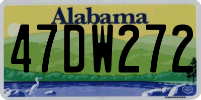 AL license plate 47DW272