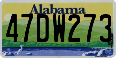 AL license plate 47DW273