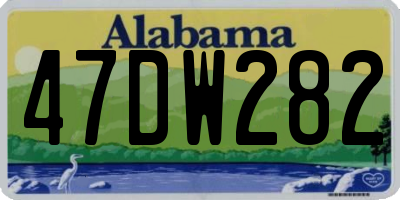 AL license plate 47DW282