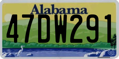 AL license plate 47DW291
