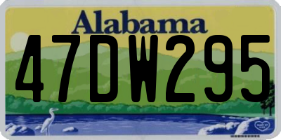 AL license plate 47DW295