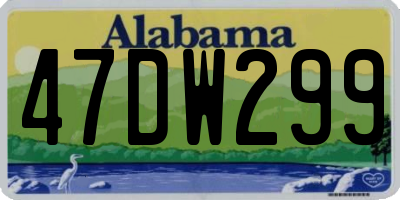 AL license plate 47DW299