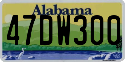AL license plate 47DW300