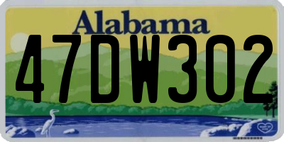 AL license plate 47DW302
