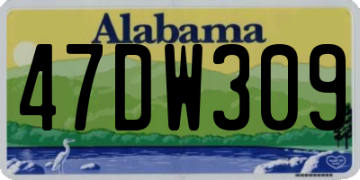 AL license plate 47DW309