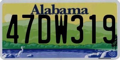 AL license plate 47DW319