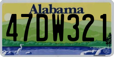 AL license plate 47DW321