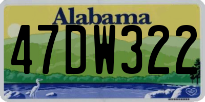 AL license plate 47DW322