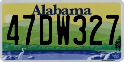 AL license plate 47DW327