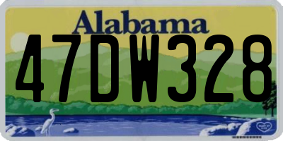 AL license plate 47DW328