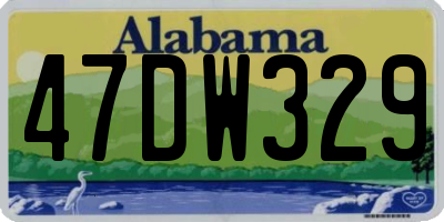 AL license plate 47DW329