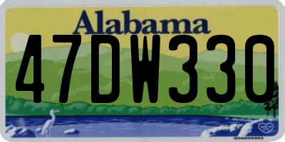 AL license plate 47DW330