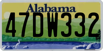 AL license plate 47DW332