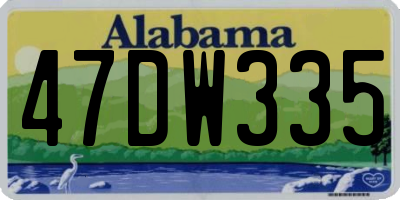AL license plate 47DW335