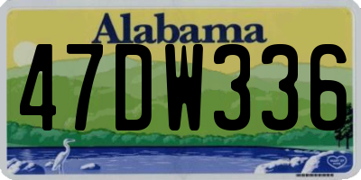 AL license plate 47DW336