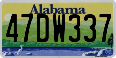 AL license plate 47DW337