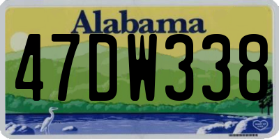 AL license plate 47DW338
