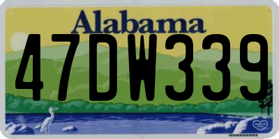 AL license plate 47DW339